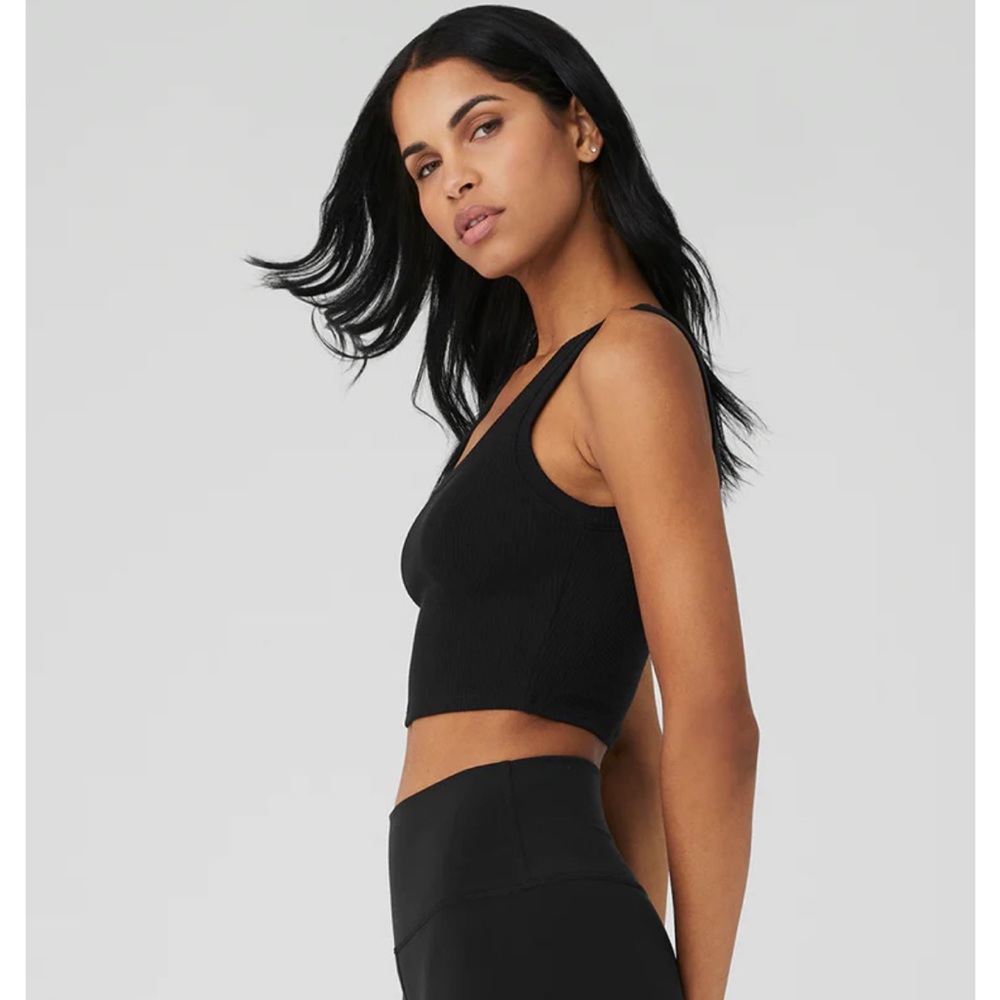 NWT Alo Yoga Ribbed Wellness Tank Black Women’s S M